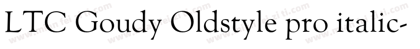 LTC Goudy Oldstyle pro italic字体转换